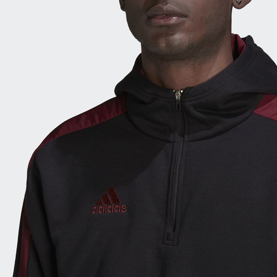 adidas Sweat à Capuche Tiro - Noir/Rouge