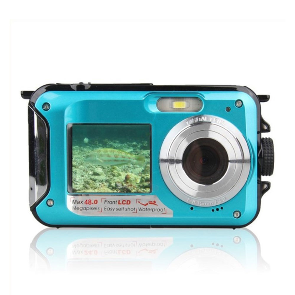 48MP Unterwasser Kamera Fotoapparat Digitalkamera 16-fach Digital Zoom LED Licht mit Dual 2.7