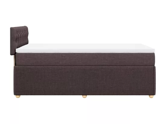 Sommier à lattes de lit avec matelas Marron foncé 90x190 cm