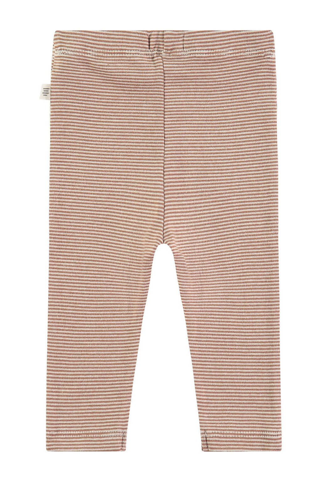 A Tiny Story baby gestreepte regular fit broek bruin/beige