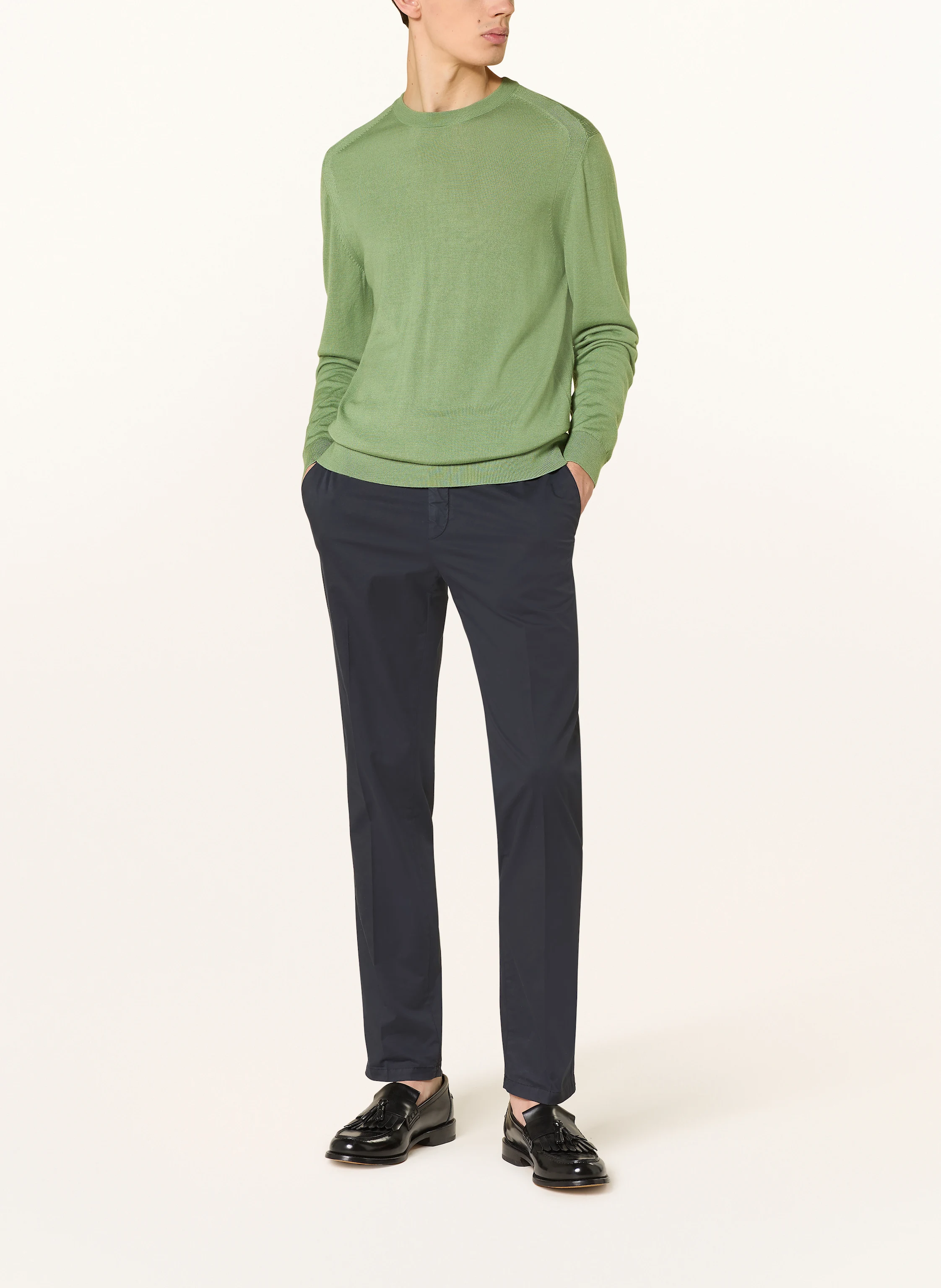 BOSS Pullover OVERO mit Seide und Cashmere