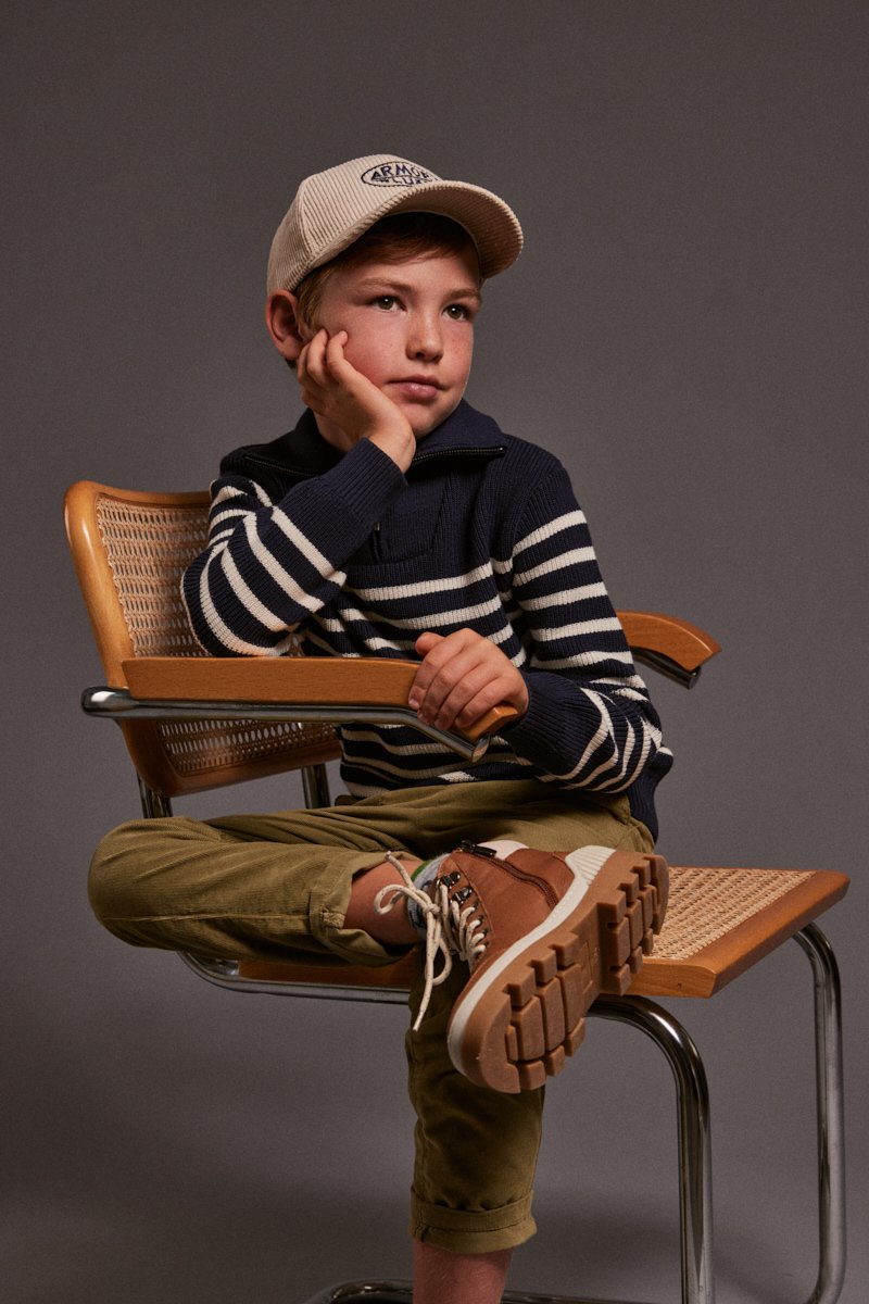 Pull col camionneur Kids - coton et laine