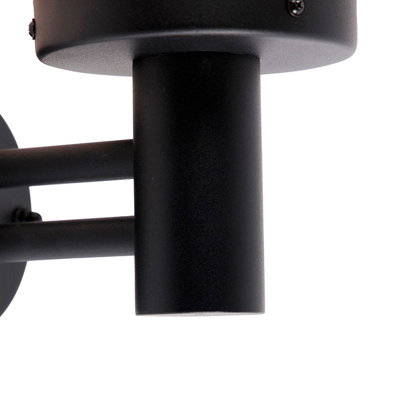 Buiten wandlamp zwart met kunststof IP44 RVS - Sfera
