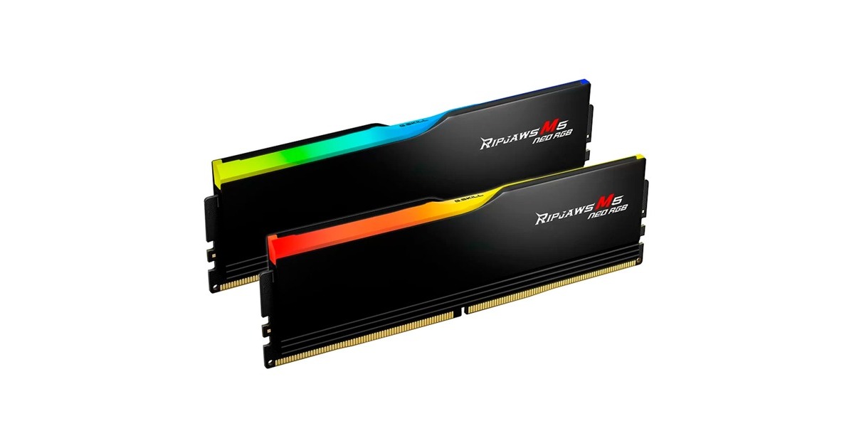 G.Skill32 GB DDR5-6000 kit werkgeheugen  (Zwart, F5-6000J2836G16GX2-RM5NR, Ripjaws M5 Neo RGB, AMD EXPO)