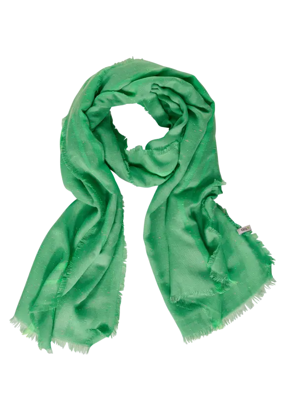 Schal mit Fransen - celery green