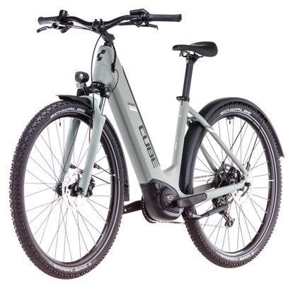 VTC Électrique Cube Nuride Hybrid Performance 625 Allroad Easy Entry Shimano Cues 9V 625 Wh 29'' Gris Vert Swamp 2025