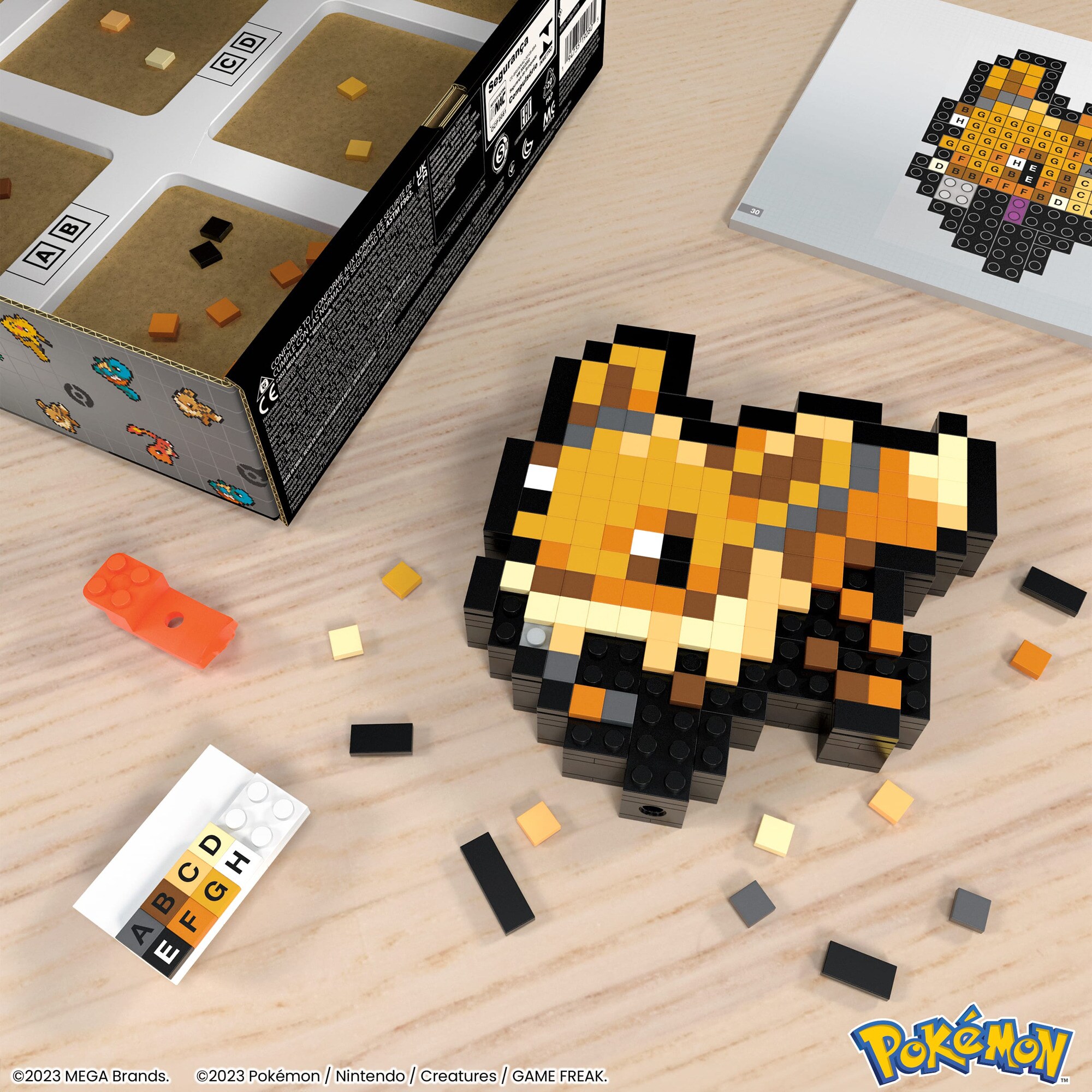 Mattel Konstruktionsspielzeug MEGA Pokémon Evoli Pixel Art