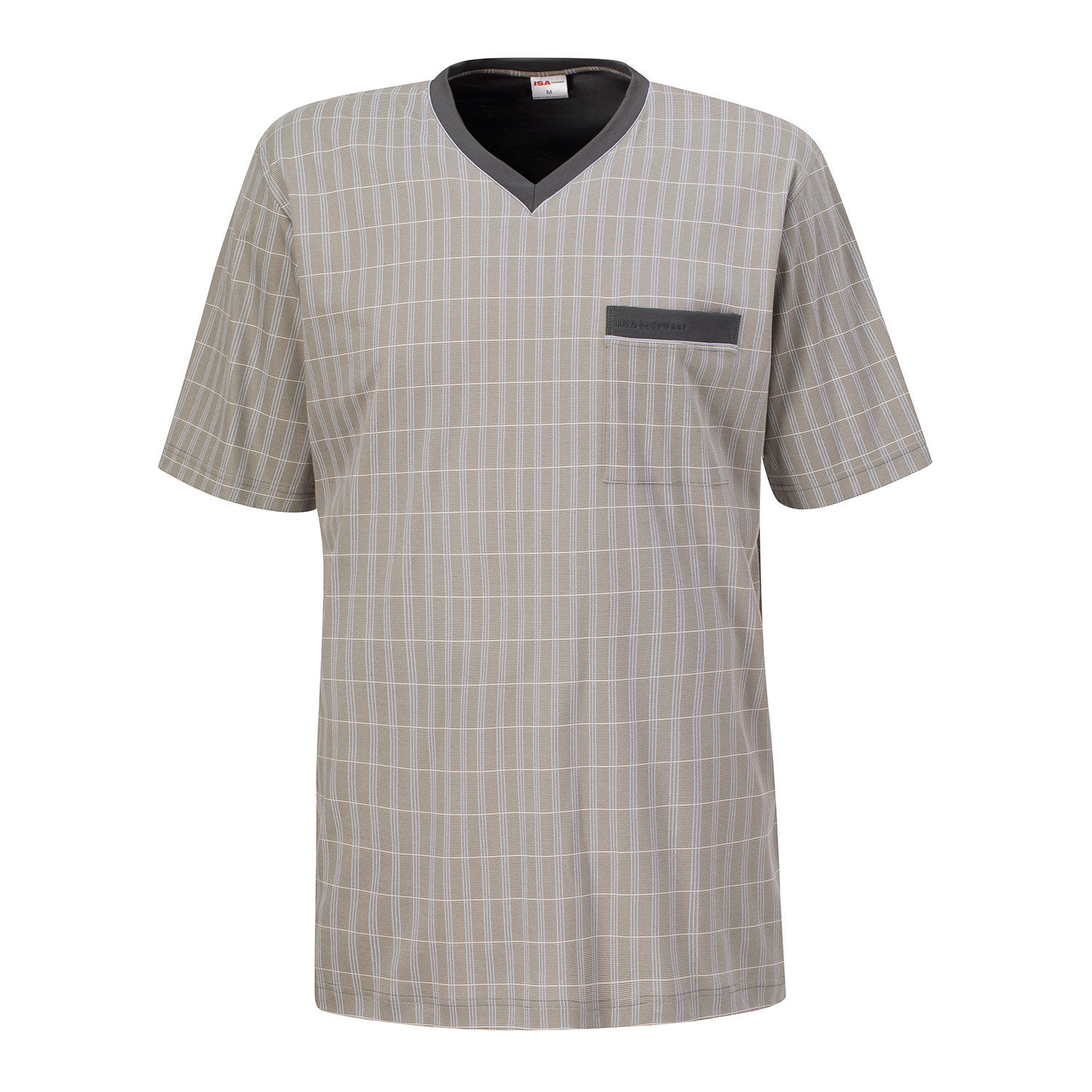 ISA Herren Pyjama kurz anthrazit