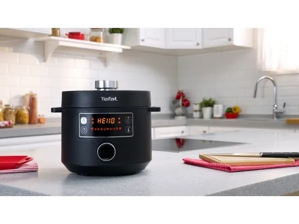 Tefal Turbo Cuisine CY754830, 5 L, 1090 W, 12 t, Kina, Sort, Dreje