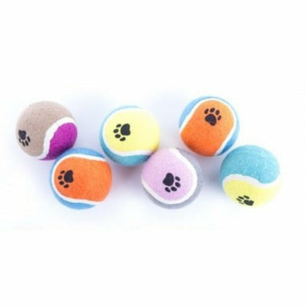 Lot de 4 filets de 6 balles de tennis pour chiens - lot de 24 balles de tennis