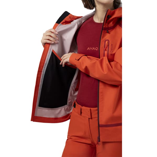 Veste ski de randonnée AYAQ LONAK HARDSHELL JKT W ORANGE SUNRISE