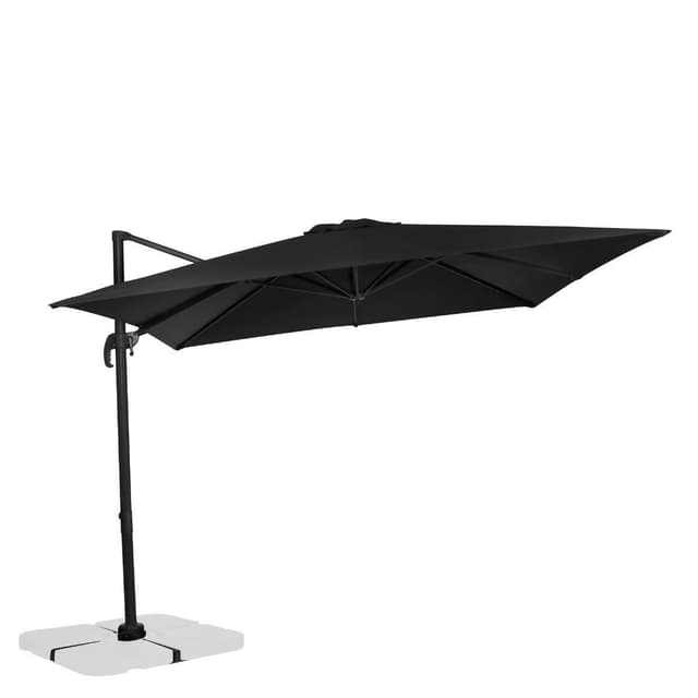VONROC Premium Hængeparasol Pisogne 300x300cm | Aluminium | 360° | Inkl krydsfod og overtræk