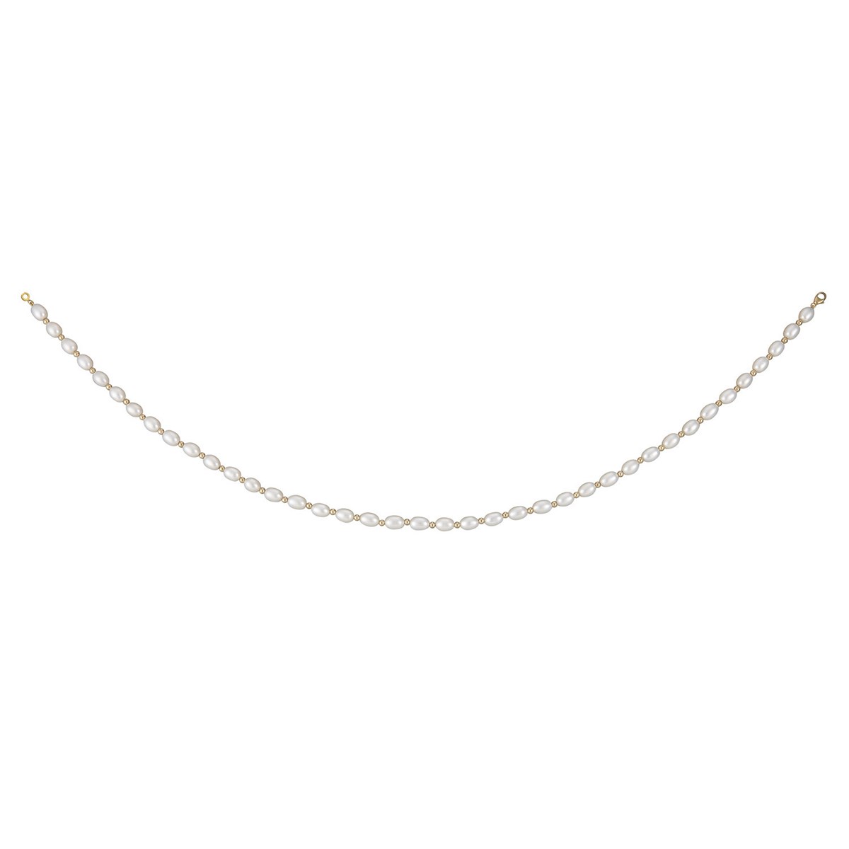 Collier perles de culture olive 6/6.5 mm perles or