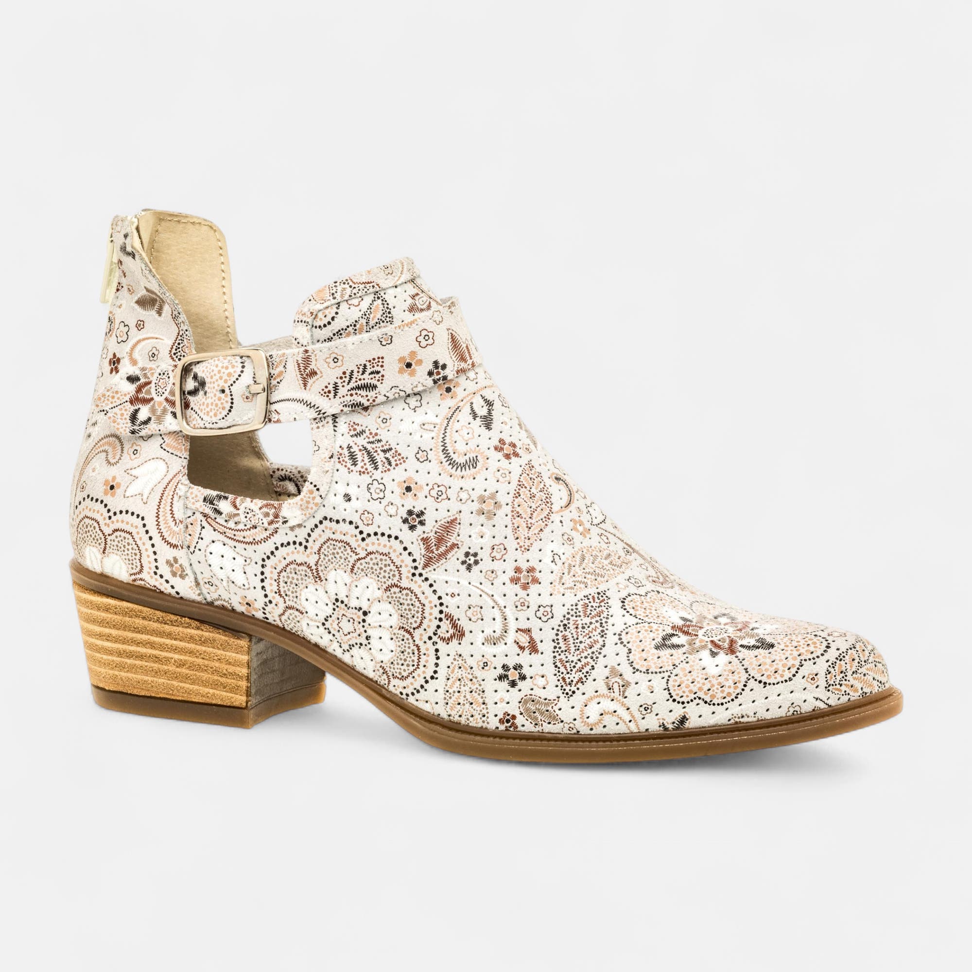 Bottines Femme en cuir multicolore