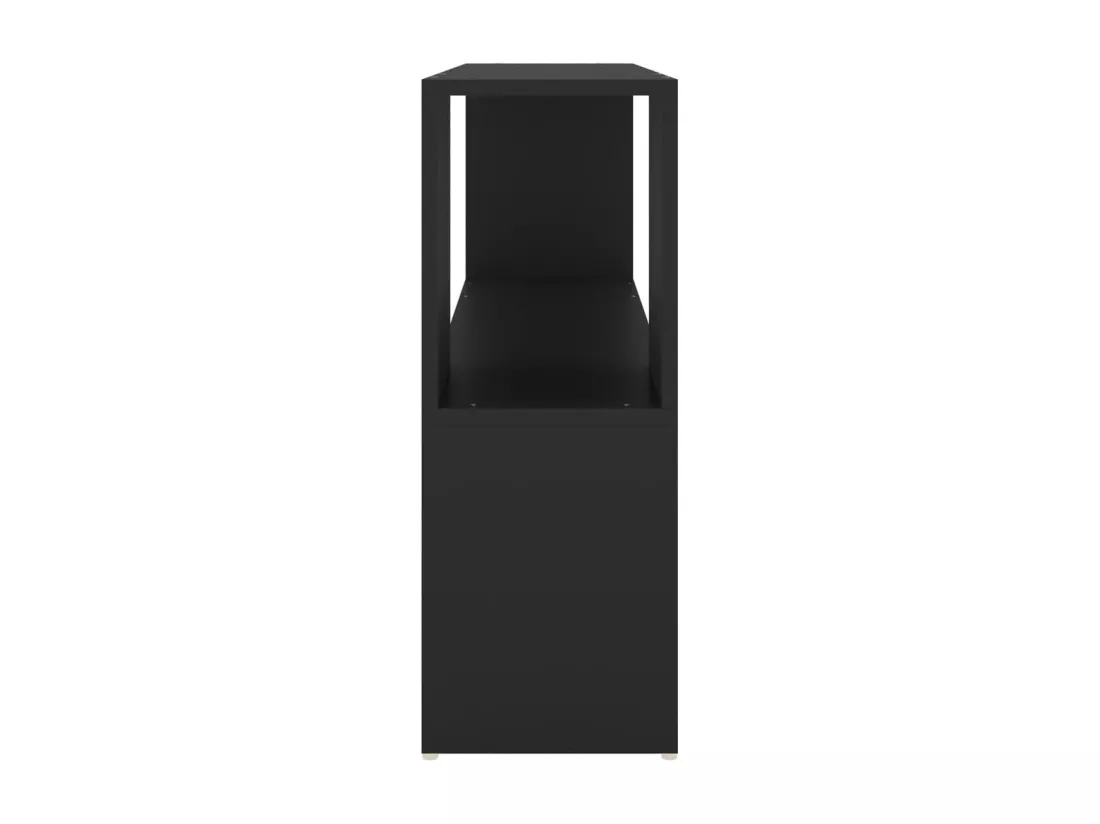 Bibliothèque Noir 100x24x63 cm Aggloméré