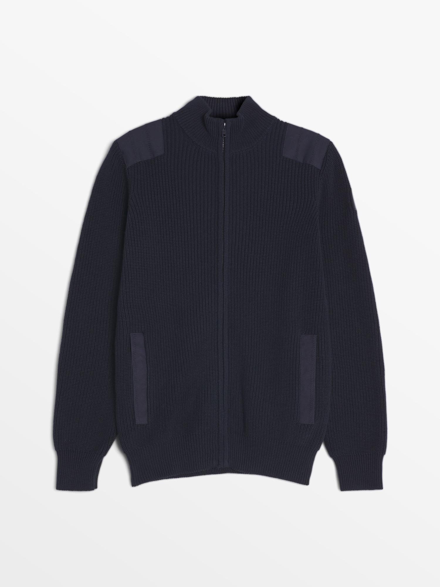 Gilet Homme Zippée Maille Marine