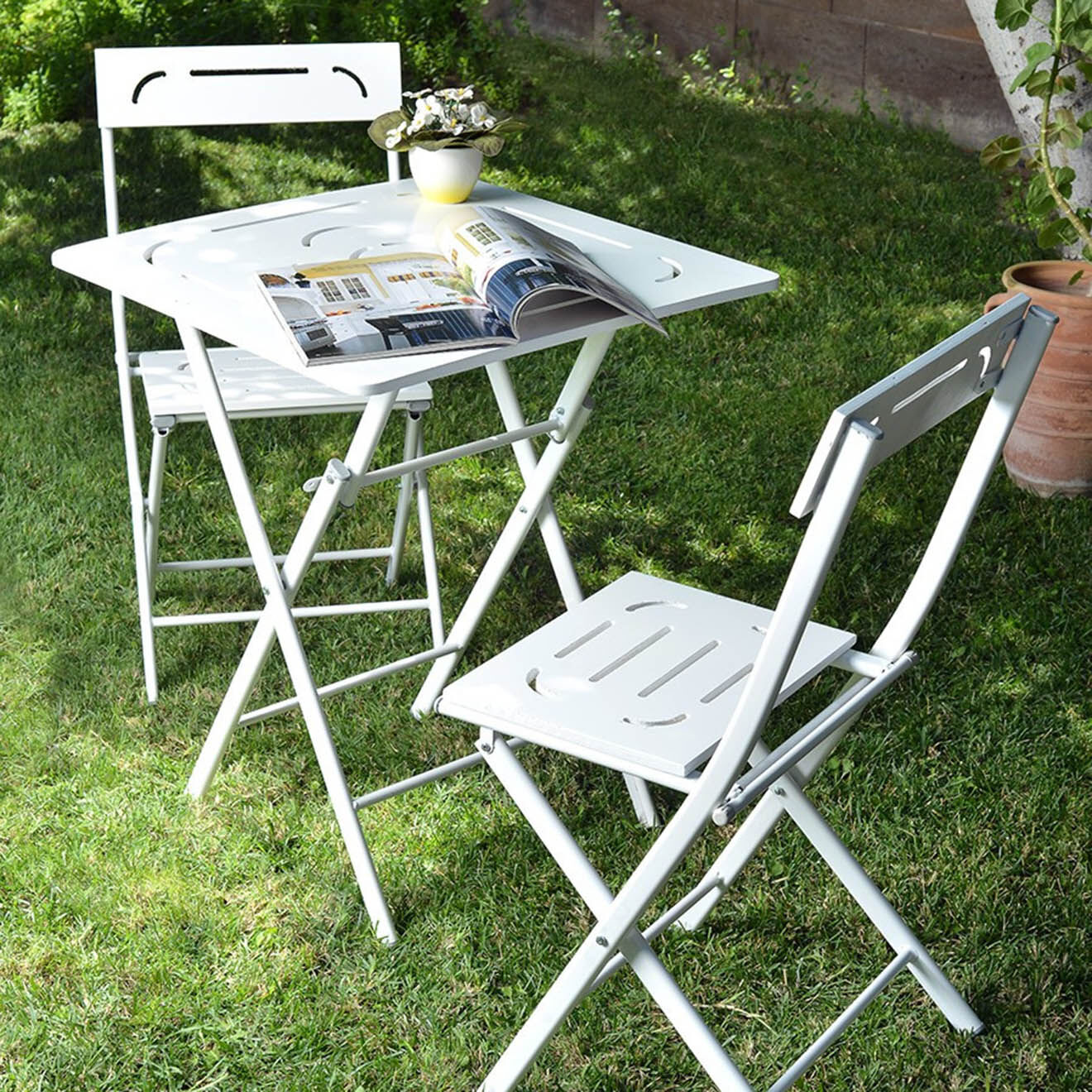 Sunny Garden Ensemble de jardin 2 places anthracite
