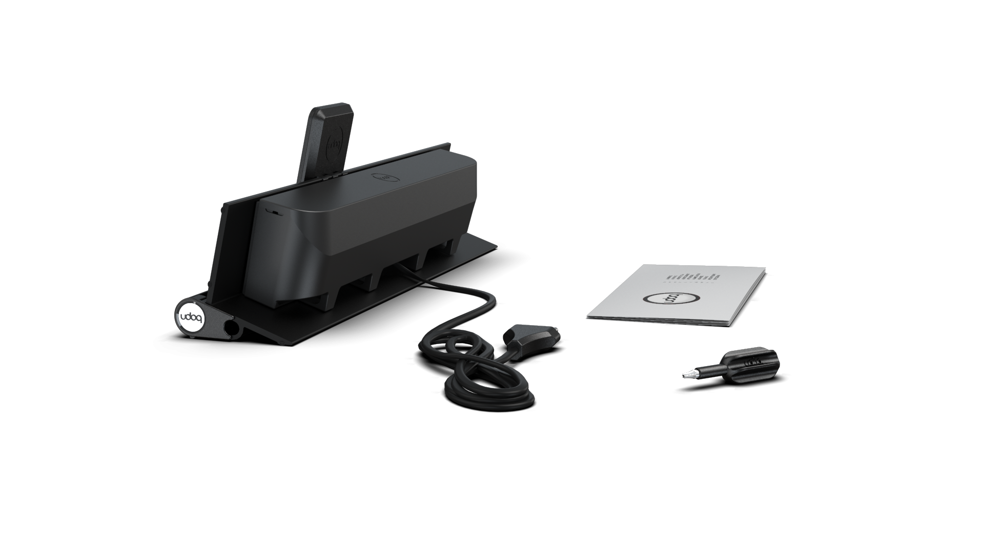 (68W) udoq 400 Premium 4in1 MagSafe Qi Wireless Charger Ladestation für Apple iPad / iPhone / AirPods Dockingstation (1set400appamz3s) - Schwarz
