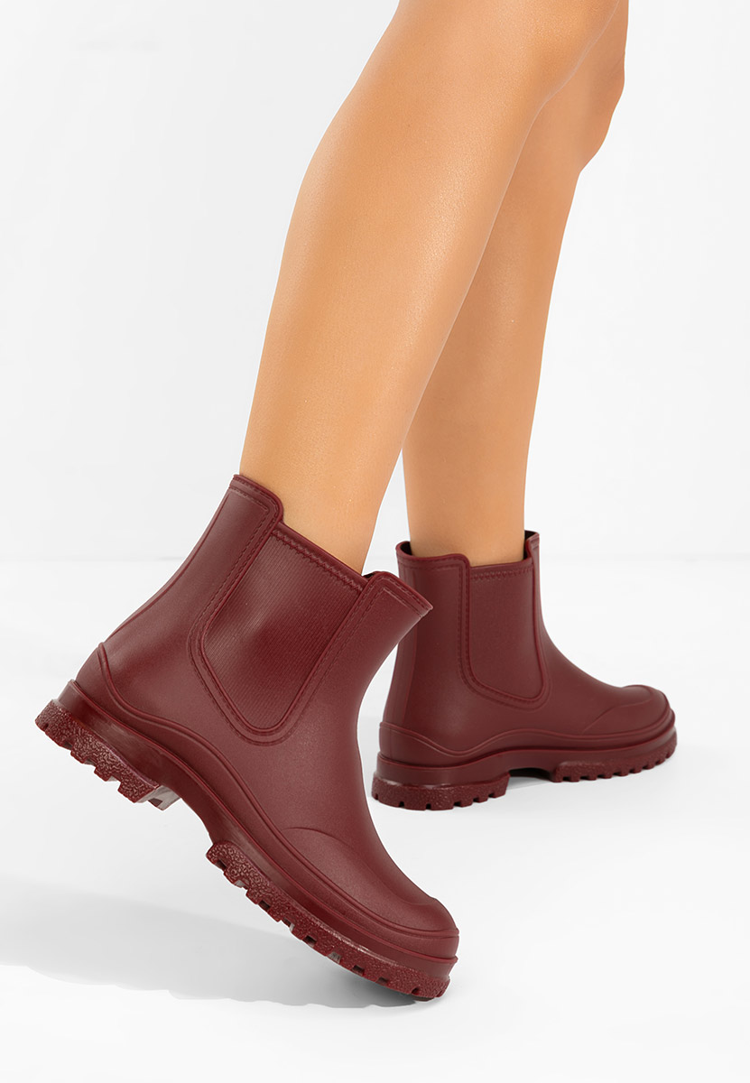 Bottines en caoutchouc bordeaux Zariella