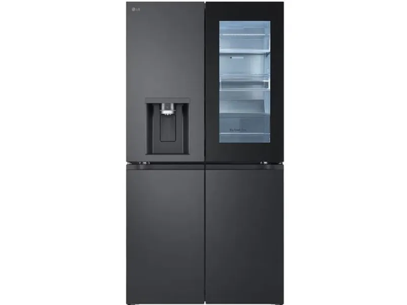 LG GMG960EVJE - Køleskab/fryser - frans dør-bundfryser med vanddispenser, isdispenser - Wi-Fi - bredde: 91.4 cm - dybde: 72.9 cm - højde: 179.2 cm - 638 liter - Klasse E - essens sort stål