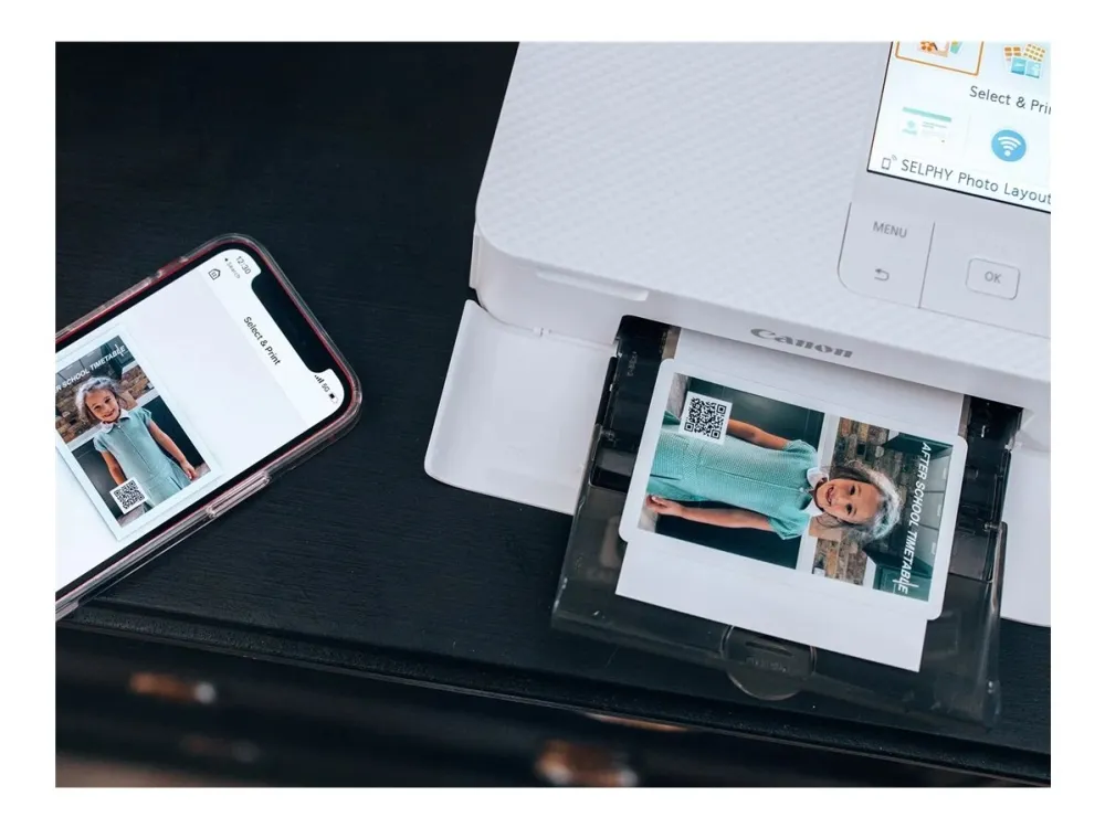 Canon SELPHY CP1500 - Printer - farve - farvesublimering - 148 x 100 mm op til 0.41 min./side (farve) - USB 2.0, Wi-Fi(g) - hvid
