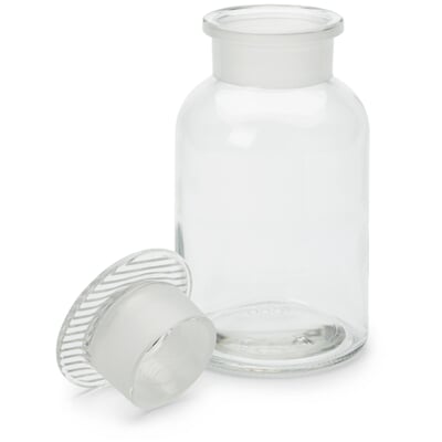 Vorratsflasche mit Glasstopfen, Volumen 1000 ml, Farblos