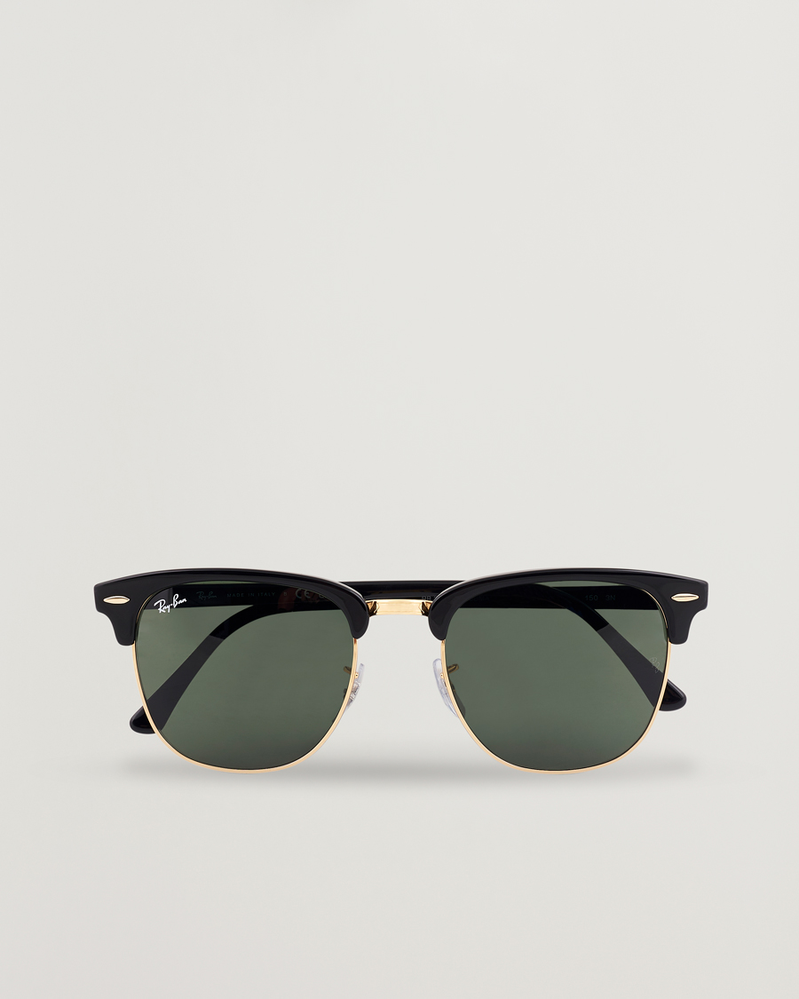 Ray-Ban Clubmaster Sunglasses Ebony/Crystal Green