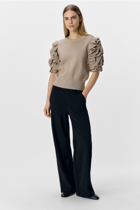 Object taupe dames trui