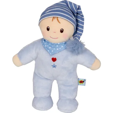 Die Spiegelburg Kleine Schmusepuppe, hellblau - BabyGlück