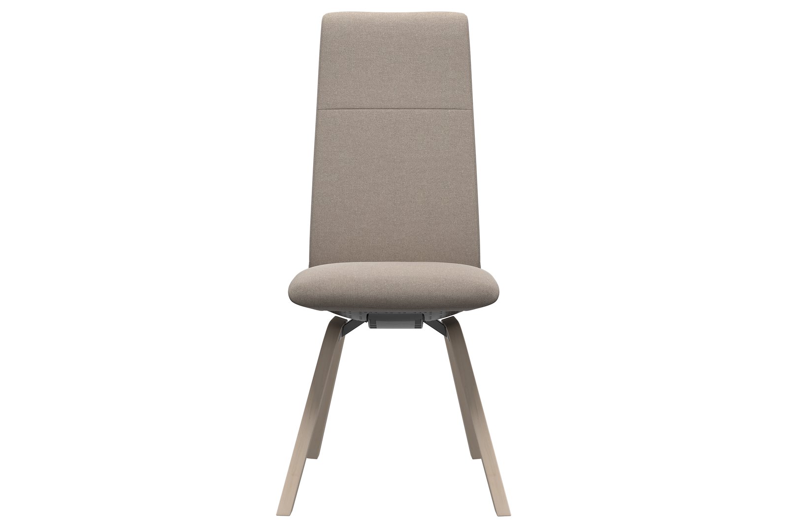 Chilli spisestol Tekstil Tulip Light Beige, medium sete med whitewash understell.