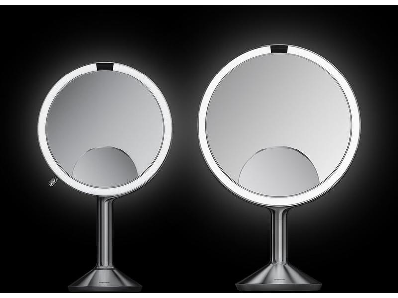 Simplehuman Kosmetikspiegel mit Sensor Trio max Silber Sensorspiegel mit Touch-Helligkeitsregelung