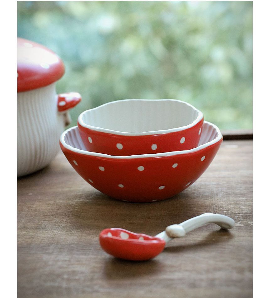Kawa Simaya - Paddenstoel Keramiek Bord / Kom / Lepel / Mok (Diverse Ontwerpen)