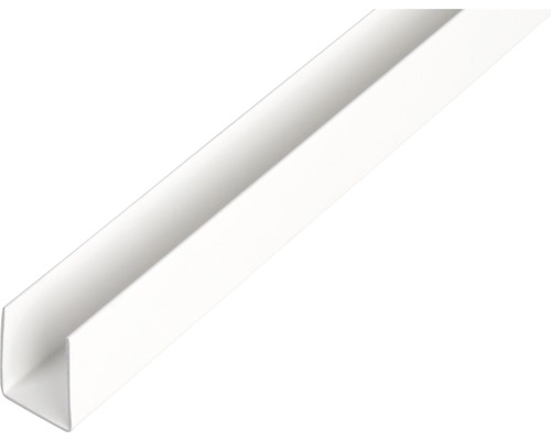 U-profiel PVC wit 12x10x1 mm, 2,6 m