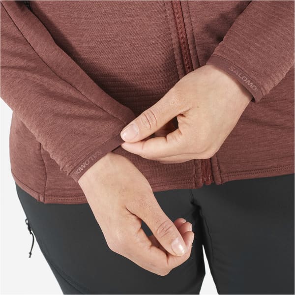 Veste polaire SALOMON ESSENTIAL LIGHTWARM FZ W RUM RAISIN