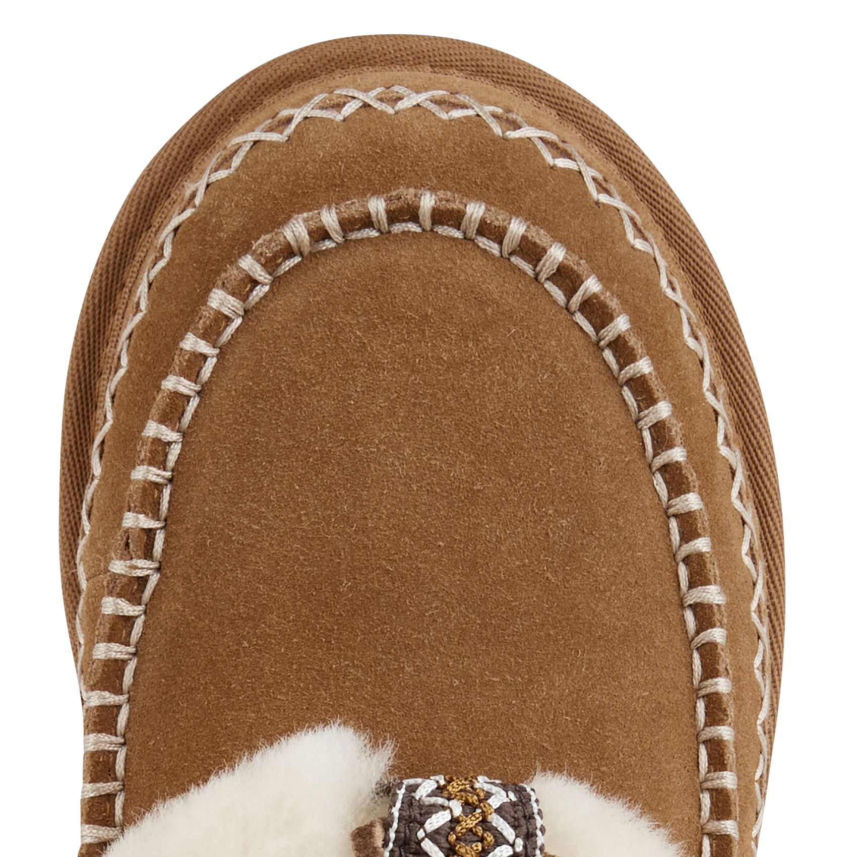 TASMAN ALPINE - Chaussons effet cuir velours et fourrure | Marron