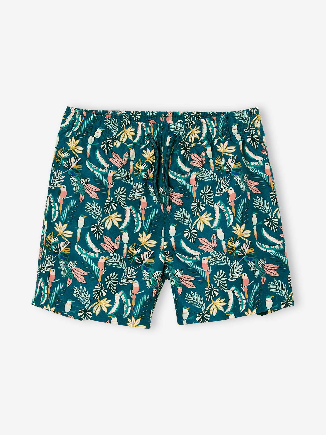 Calção de banho verde estampado para meninos