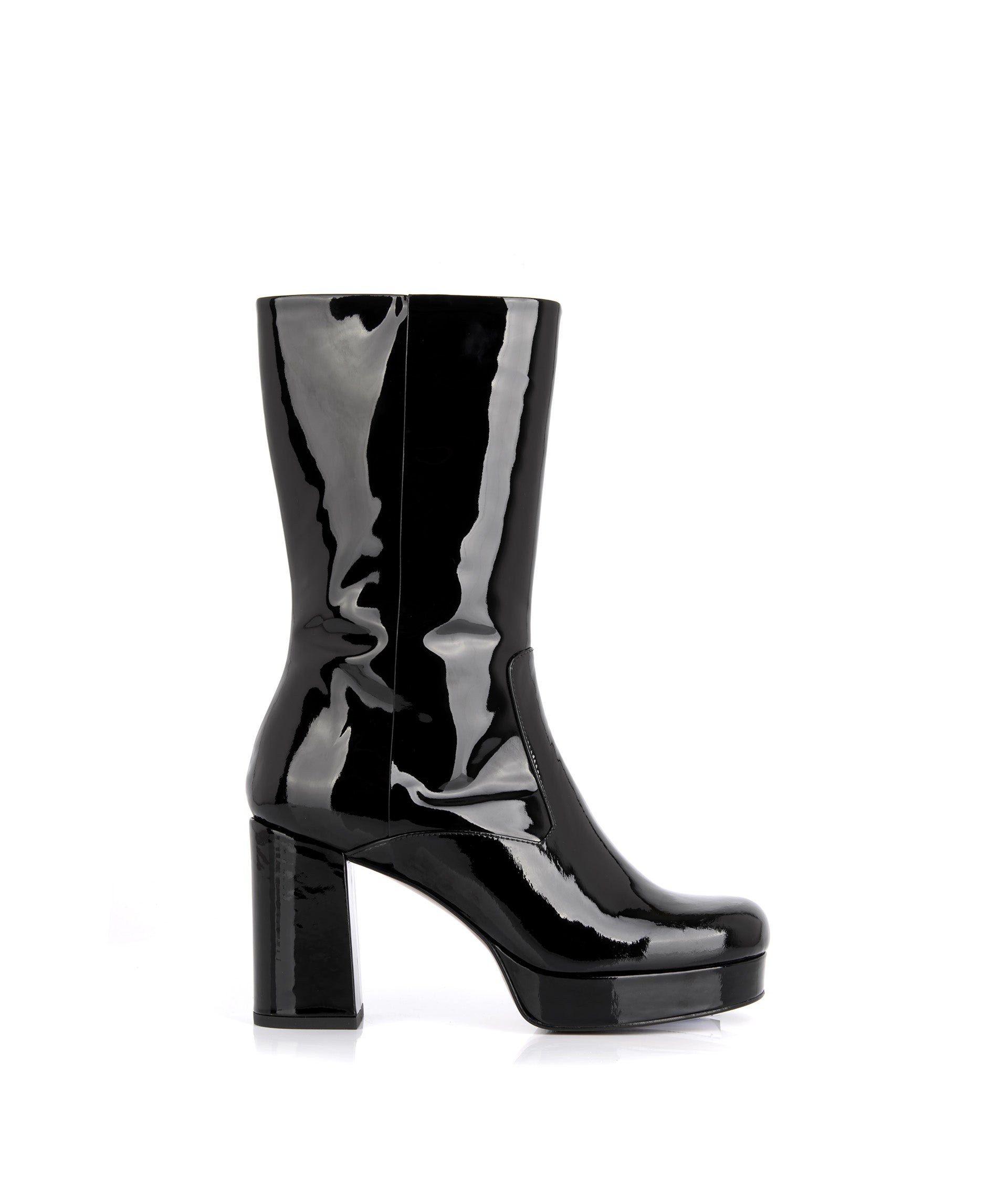 Bottes 70's noires Amélie