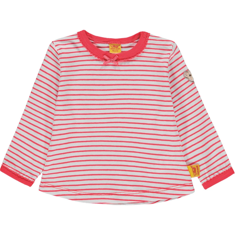 Steiff Girls Langarmshirt, Ringel rot