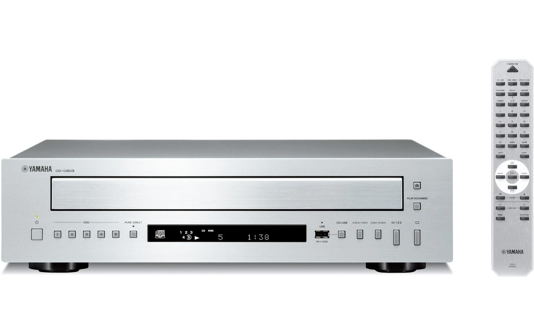 CD-Wechsler CD-C603 Silber<br>CD-Wechsler für 5 CDs mit Pure Direct-Funktion