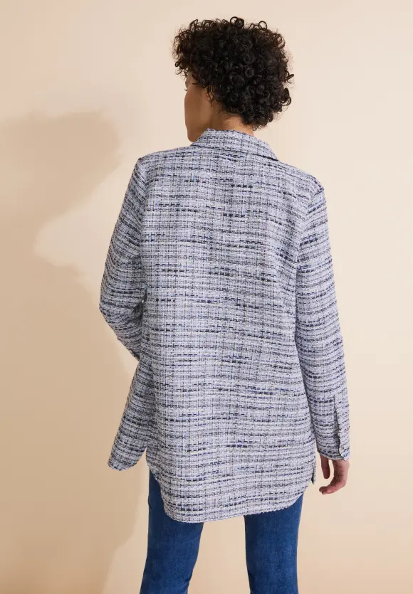 Bouclé Overshirt - gravity blue