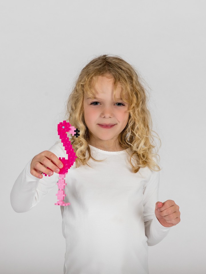 Plus-Plus - Flamingo / 100 pcs Tube