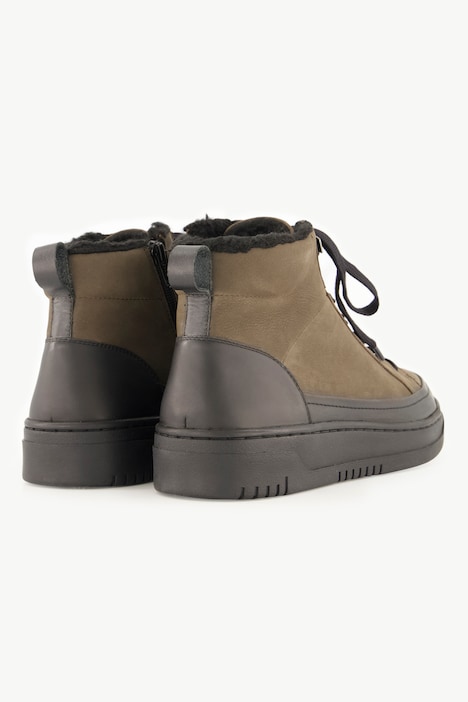 Leder-Ankleboots, Zipper, Weite H