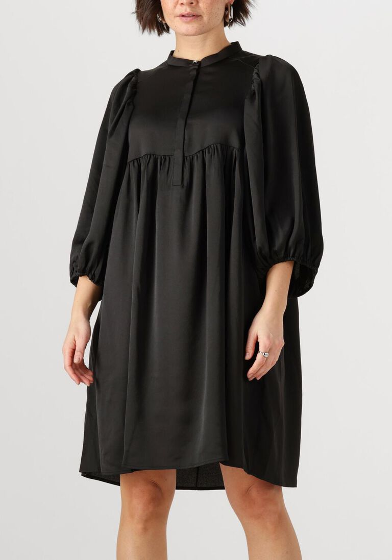 zwarte bruuns bazaar midi jurk sarina dress