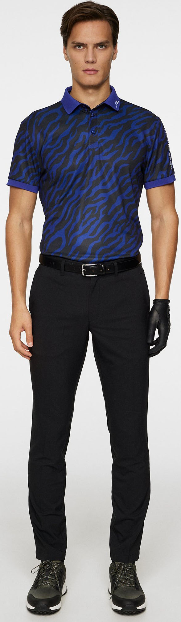 Tour Tech Print Polo Herre Tour Tiger Clematis M