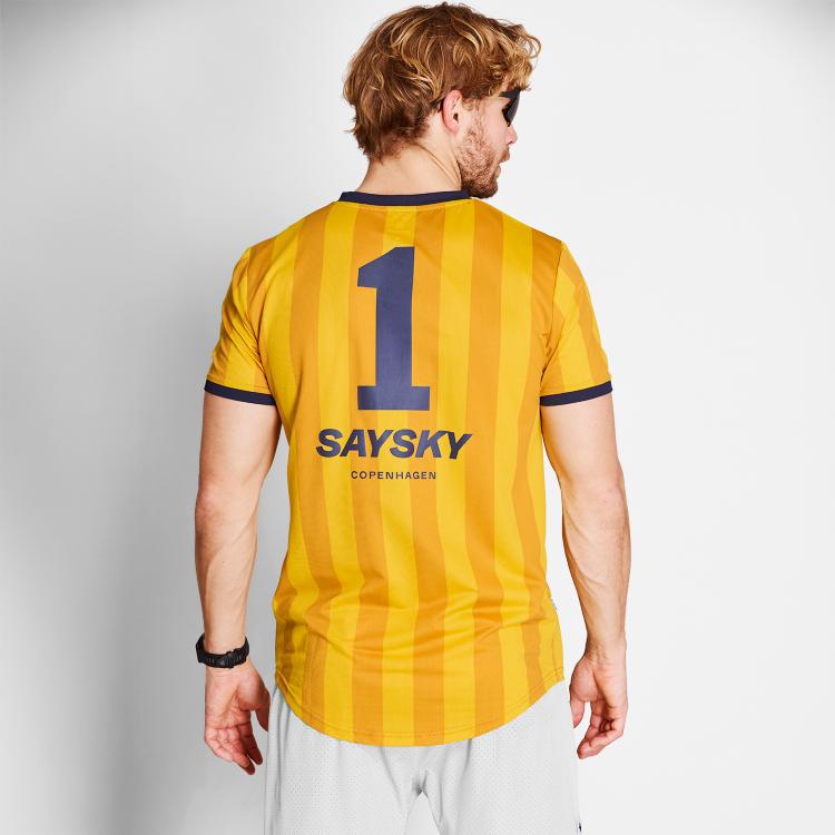 Saysky Stripe Combat T-Shirt Yellow