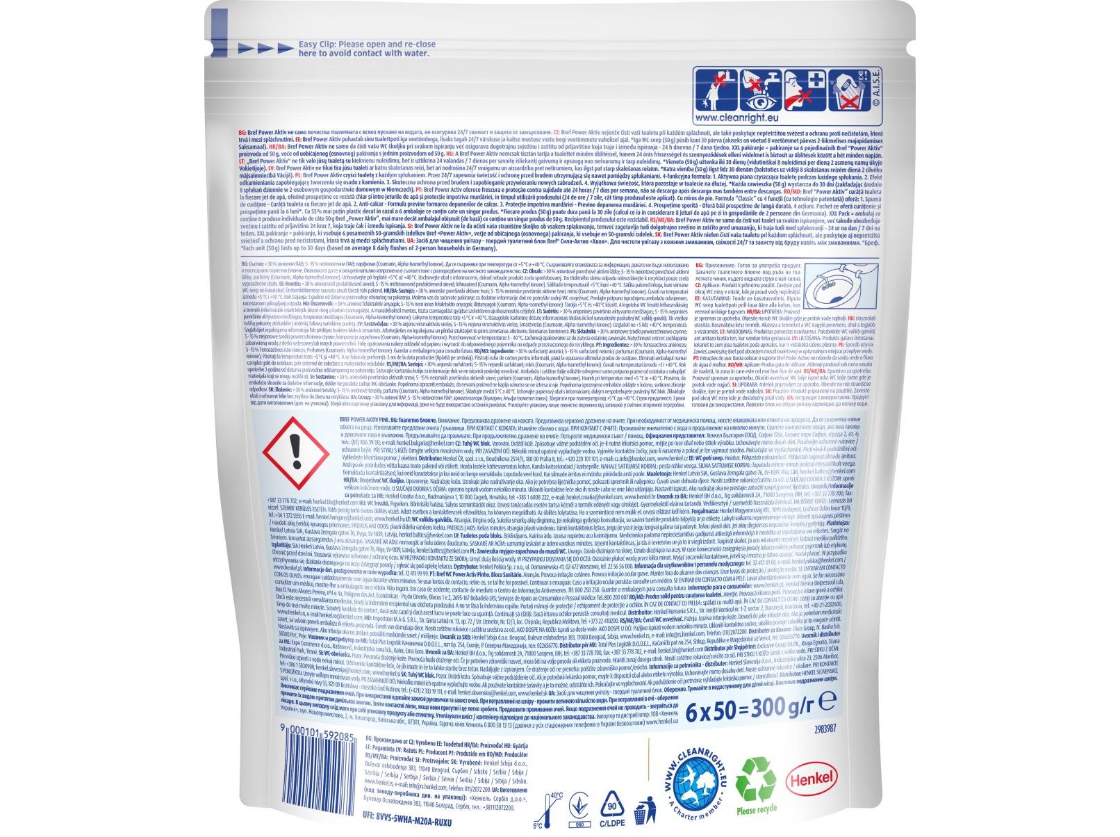 BLOCO SANITÁRIO BREF SONASOL PODER ATIVO PINHO 6 UN
