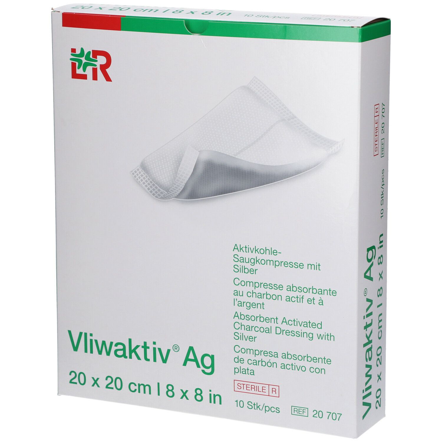 Vliwaktiv® AG Saugkompresse 20 cm x 20 cm