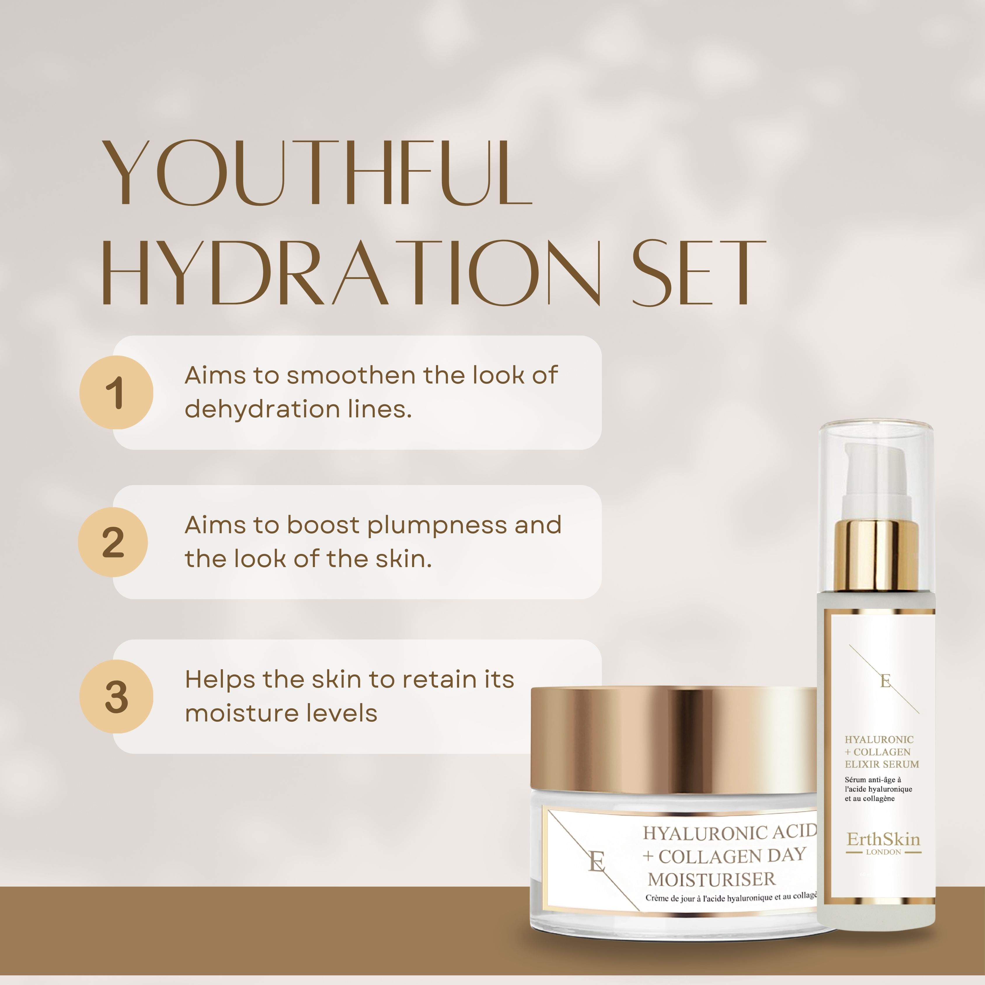 Erth skin london Hyaluron Tagescreme + Serum Set