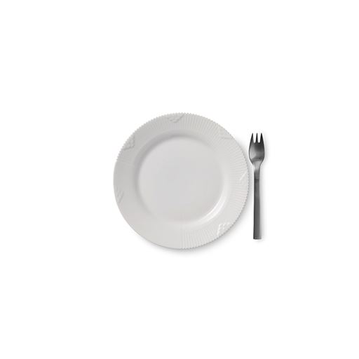 Royal Copenhagen Hvid Elements Desserttallerken, Ø19 cm