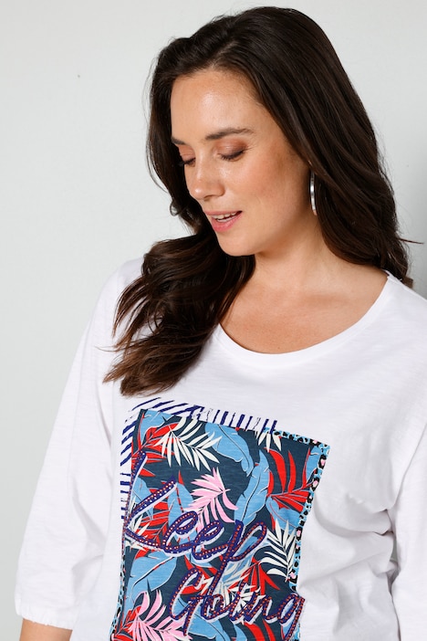 T-Shirt, Druck, 3/4-Ärmel